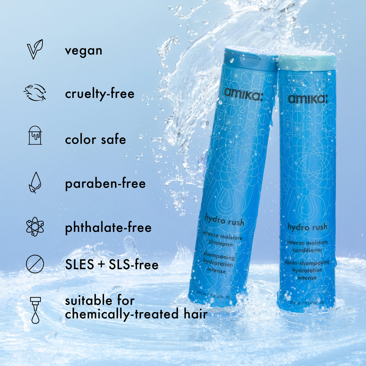 Amika AMIKA - "Hydro Rush" Intense Moisture Shampoo - photo 9