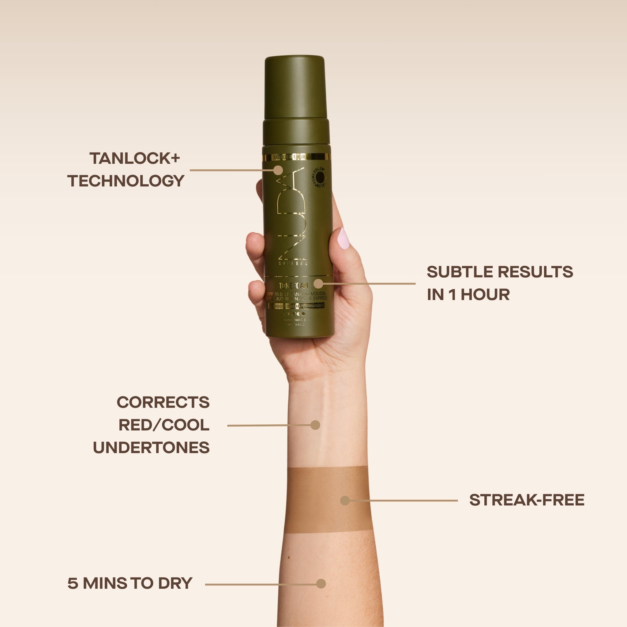 Nuda NUDA - TONEFOAM Express Self Tanning Mousse (Olive) - photo 6